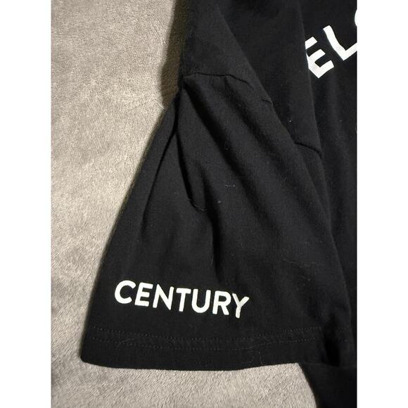 Peloton Crew Neck Black T-Shirt Size Medium Century Unisex 100%‎ Cotton Causal - Picture 5 of 6